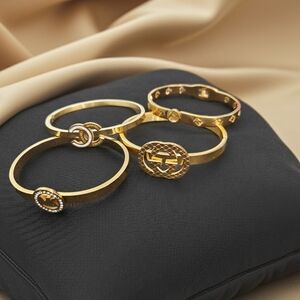 Elegant Gold Bracelet Set